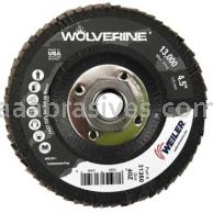 Weiler 31350 - 4-1/2" 40Z 5/8"-11 A.H. Wolverine Abrasive Flap Disc Angled Phenolic Backing - 012382313500