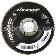 Weiler 31402 - 4-1/2" , 40Z, 7/8" A.H., Vortec Pro Abrasive Flap Disc, Flat, Phenolic Backing - 012382314026
