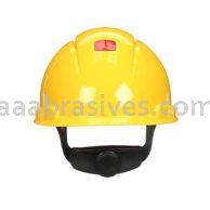 3M&trade; 7100239986 SecureFit&trade; Hard Hat H-702SFV-UV Yellow Vented 4-Pt Pressure Diffusion Ratchet Suspension W/ UVicator