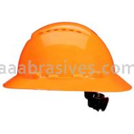 3M&trade; 7100240023 SecureFit&trade; Full Brim Hard Hat H-807SFV-UV Hi-Vis Orange 4-Pt Pressure Diffusion Ratchet Suspension Vented w/Uvicator