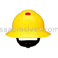 3M&trade; 7100240029 SecureFit&trade; Full Brim Hard Hat H-802SFR-UV Yellow 4-Pt Pressure Diffusion Ratchet Suspension W/ UVicator