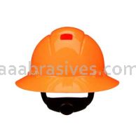 3M&trade; 7100240033 SecureFit&trade; Full Brim Hard Hat H-807SFR-UV H-Vis Orange 4-Pt Pressure Diffusion Ratchet Suspension W/ Uvicator