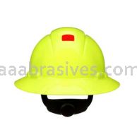 3M&trade; 7100240034 SecureFit&trade; Full Brim Hard Hat H-809SFR-UV HiVis Yellow 4-Pt Pressure Diffusion Ratchet Suspension W/ UVicator