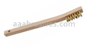 Osborn Curved Handle Scratch Brush 3 X 7 Rows BRASS #54014