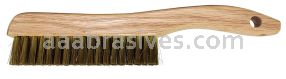 Osborn 54036 Curved Handle Brass Platers Fine Wire Scratch Brush 4 X 18 Rows