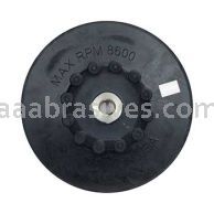 Norton 63642543245 7" Medium  Rubber Smooth Face / Speed Change Back-up Pads