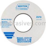 Norton 12 x 1-1/2 x 5 5SG60-IVS3P Recess 7-1/2 x 1/2 Type 05 Recessed One Side Wheels