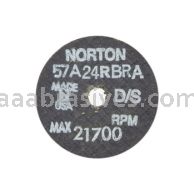 Norton 3 x 1/2 x 3/8 57A24-R5B7 Non-ReinforcedType 01 Straight Wheels