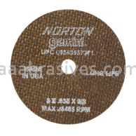 Norton 3 x .035 x 3/8 Gemini Long Life D Sides Reinforced Type 01 Straight Wheels