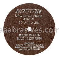 Norton 5 x .035 x 3/8 A60-OBNA2 D Sides Reinforced Type 01 Straight Wheels
