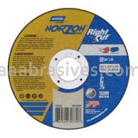 Norton 4-1/2 x .045 x 7/8 Norzon Plus RightCut D Sides Reinforced Type 01 Straight Wheels