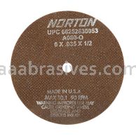 Norton 6 x .035 x 1/2 A60-OBNA2 D Sides Reinforced Type 01 Straight Wheels
