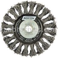 Norton 4-1/2x.020x5/8-11/Carbon Steel/*Bulk Packed/Full Cable Twist Knot Wire Wheel Brushes For Steel