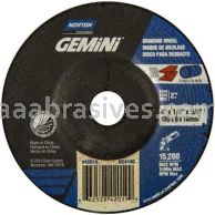 Norton Abrasives 66252842019 4 x 1/4 x 5/8 Norton Gemini Mini Disc Type 27 Depressed Center Wheels