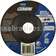 Norton Abrasives 66252842033 4-1/2 x 1/4 x 7/8 Norton Gemini Stainless Steel Type 27 Depressed Center Wheels