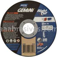 Norton Abrasives 66252842160 4-1/2 x .045 x 7/8 Norton Gemini RightCut 5 pk Type 01 Straight Wheels