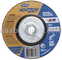 Norton Abrasives 66252843326 4-1/2 x 1/4 x 5/8-11 Norton NorZon Plus Type 27 Depressed Center Wheels