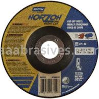 Norton Abrasives 66252843329 5 x .045 x 7/8 Norton NorZon Plus RightCut Type 27 Depressed Center Wheels