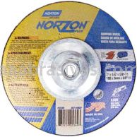Norton 7 x 1/4 x 5/8-11 Norzon Plus Type 28 Depressed Center Saucer Wheels