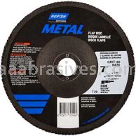 Norton 7 x 7/8  80 Norton Metal T29 - High Density Fiberglass  R828 Norton Flap Discs