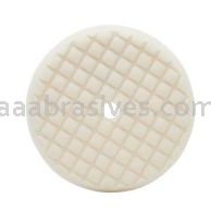 Norton 66623391306 8" White CCS Waffle Foam Single-Sided Cutting Pad