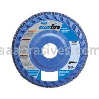 Norton 66623399143 4-1/2 x 7/8 80 Grit Bluefire R860 Type 27 Flat Standard Quick Trim Plastic Flap Discs