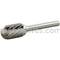 Norton 69957308013 SC6 Cylindrical Radius 5/8 x 1 x 2-3/4 Double Cut Burrs