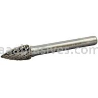 Norton 69957308025 SG3 Tree with Taper 3/8 x 3/4 x 2-1/2 Double Cut Burrs