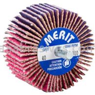 Norton 69957339722 2 x 1 x 1/4-20 Threaded 40 Grit Ceramic Alumina Pink R928 Flap Wheels