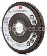 3M&trade; 7000028343 4-1/2 x 7/8 36 Grit 747D T27 Flap Disc