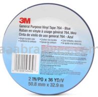 3M&trade; 7000028963 General Purpose Vinyl Tape 764 Blue 2" x 36 yards