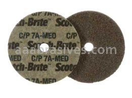 3M&trade; Scotch-Brite&trade; 7000045847 3 x 1/4 x 1/4 7A Medium Cut and Polish Unitized Wheel