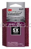 3M&trade; 7000047830 SandBlaster&trade; Edge Detailing Sanding Sponge 4-1/2x2-1/2x1 100 Grit