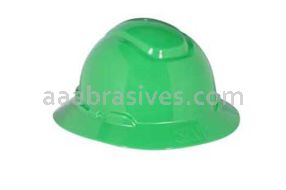 3M&trade; 7000053177 H-804R Full Brim Hard Hat Green 4-Point Ratchet Suspension