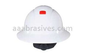 3M&trade; 7000053179 H-801R-UV Full Brim Hard Hat White 4-Point Ratchet Suspension with Uvicator