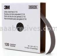 3M&trade; 7000118336 1-1/2 x 50 yds 120 Grit J-weight 211K Utility Cloth Roll