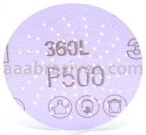 3M&trade; 7000118632 3” P500 Grit 360L Hookit&trade; Clean Sanding Disc