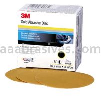 3M&trade; 7000118759 3" P180 Grit 216U Hookit&trade; Gold Sanding Disc 00917