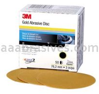 3M&trade; 7000118760 3" P150 Grit 216U Hookit&trade; Gold Sanding Disc 00918