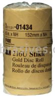 3M&trade; 7000119681 6” P400 Grit Stikit&trade; Gold Disc Roll