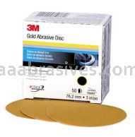 3M&trade; 7000119684 3" P320 Grit 216U Hookit&trade; Gold Sanding Disc 00914
