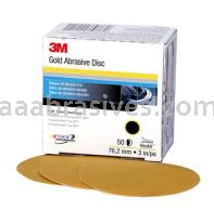 3M&trade; 7000119712 3" P220 Grit 216U Hookit&trade; Gold Sanding Disc 00916