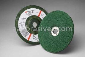 3M&trade; 7000120224 Green Corps&trade; T27 7 x 1/4 x 7/8 Depressed Center Wheel