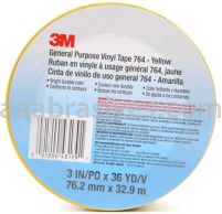 3M&trade; 7000123864 General Purpose Vinyl Tape 764 Yellow 3" x 36 yards