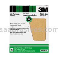 3M&trade; 7000126517 9 x 11 120 Grit Pro-Pak&trade; Aluminum Oxide Sheets for Paint and Rust Removal