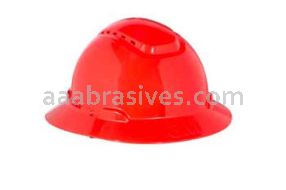 3M&trade; 7000144969 H-805V Full Brim Hard Hat Red 4-Point Ratchet Suspension Vented