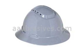 3M&trade; 7000144972 H-808V Full Brim Hard Hat Gray 4-Point Ratchet Suspension Vented