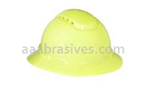3M&trade; 7000144973 H-809V Full Brim Hard Hat Hi-Vis Yellow 4-Point Ratchet Suspension Vented