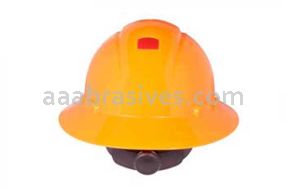 3M&trade; 7000144980 H-806R-UV Full Brim Hard Hat Orange 4-Point Ratchet Suspension with Uvicator