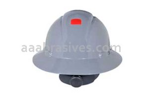 3M&trade; 7000144982 H-808R-UV Full Brim Hard Hat Gray 4-Point Ratchet Suspension withUvicator